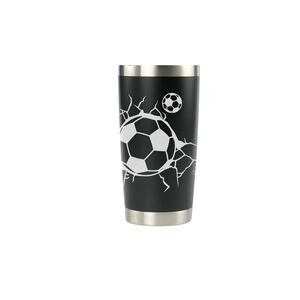 20oz Soccer Themed Stainless Steel Tumbler